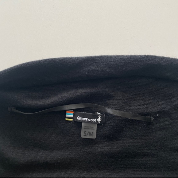 Smartwool Black Stripe Shadow Pine Scarf Wrap Shawl Small Medium Fringe Wool - Picture 6 of 11